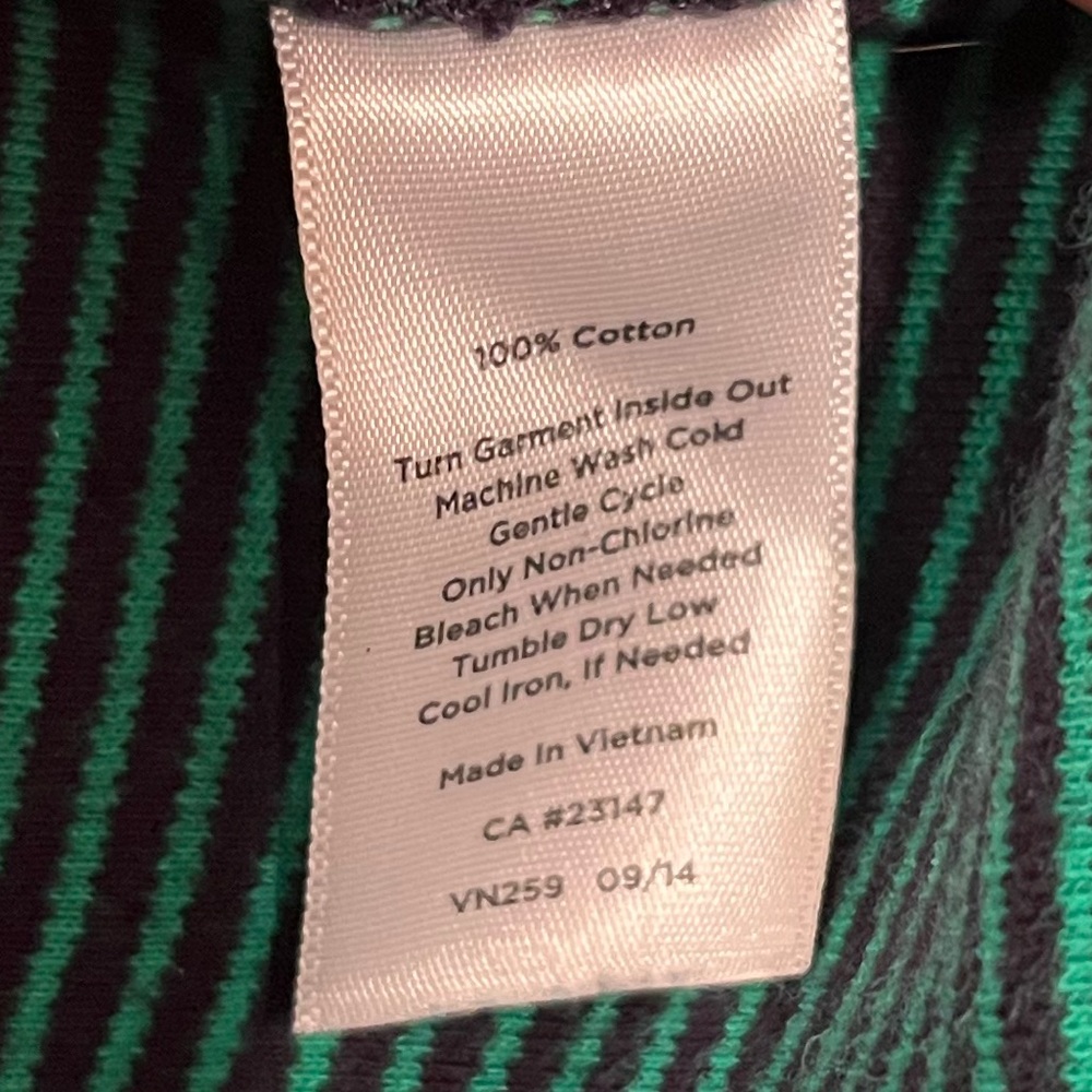Talbots Green Striped 3/4 Sleeve Dress - Picture 6 of 6